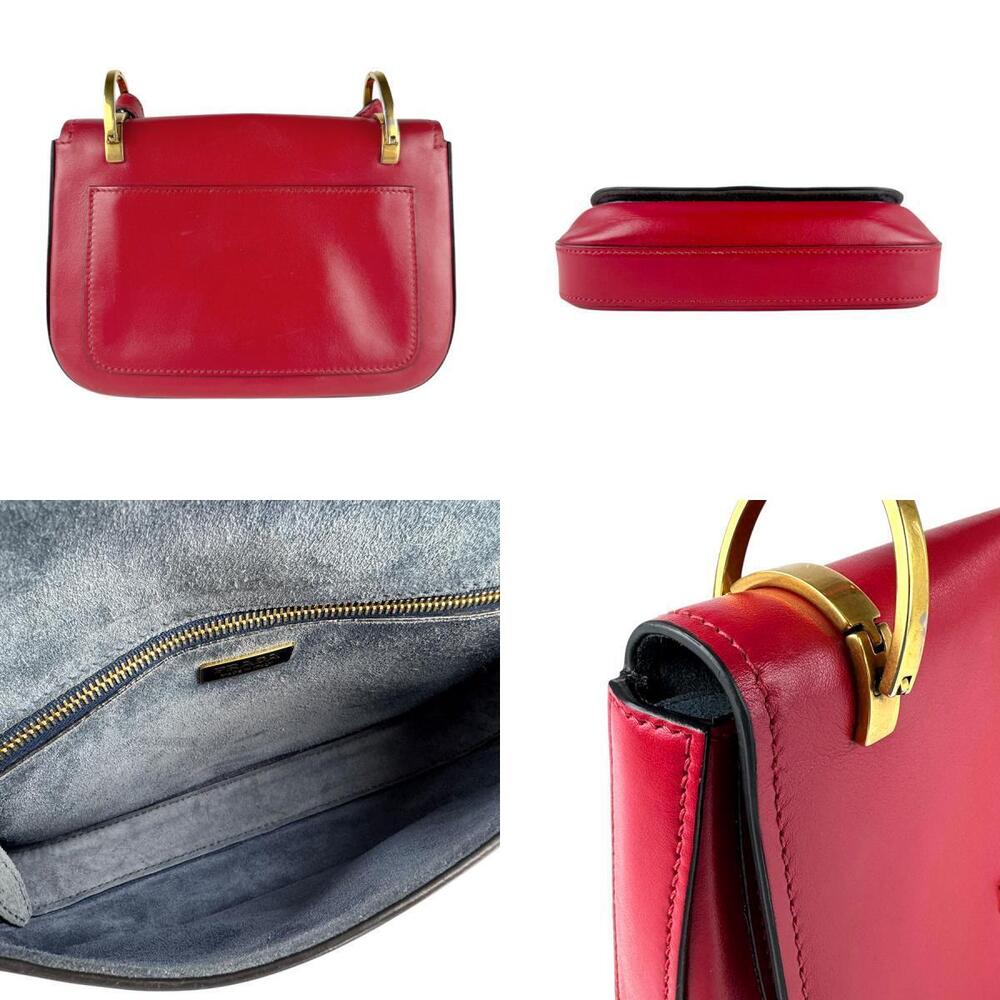 Prada gold canvas Navy white Blue red leather shoulder bag - Picture 3 of 4